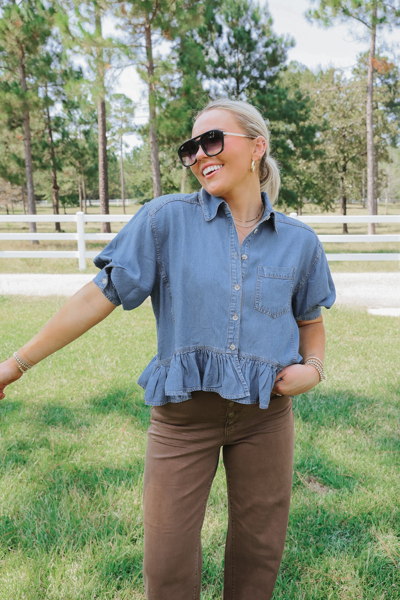 Light Hearted Denim Top