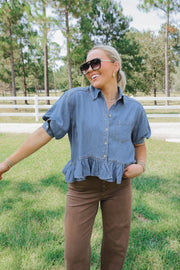 Light Hearted Denim Top