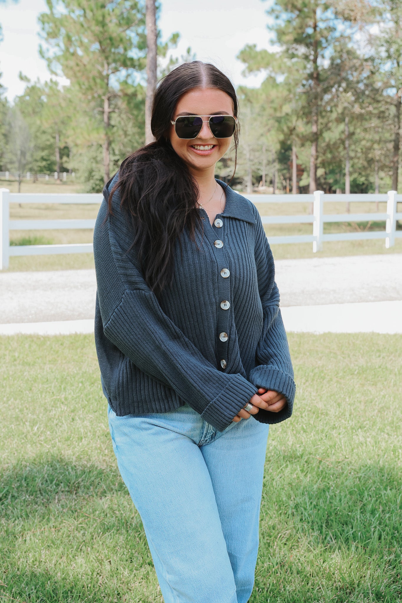 Still The One Navy Sweater