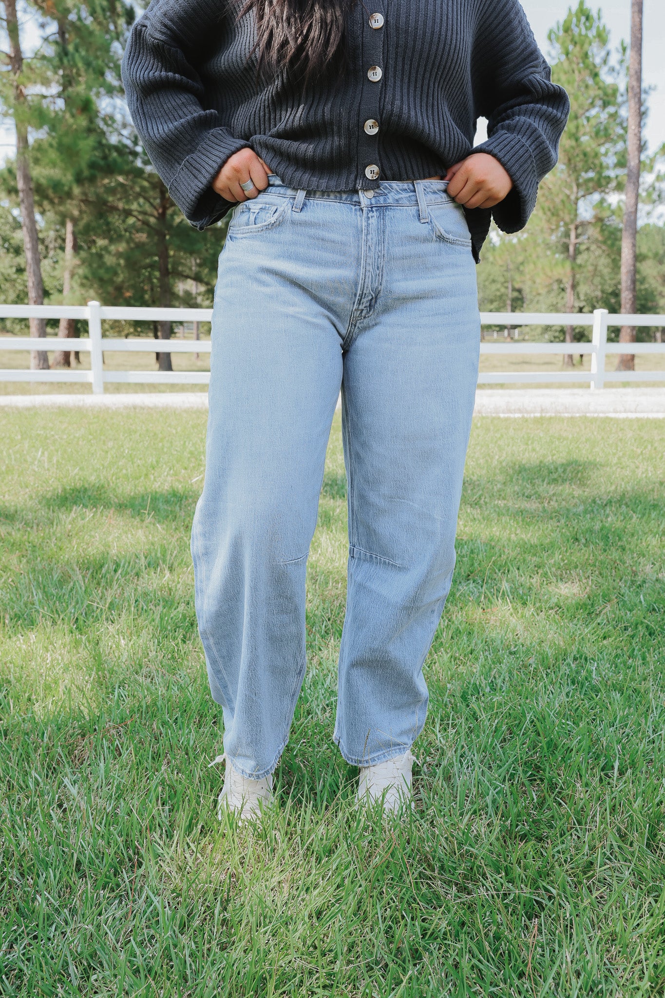 The Logan High Rise Wide Barrel Jeans