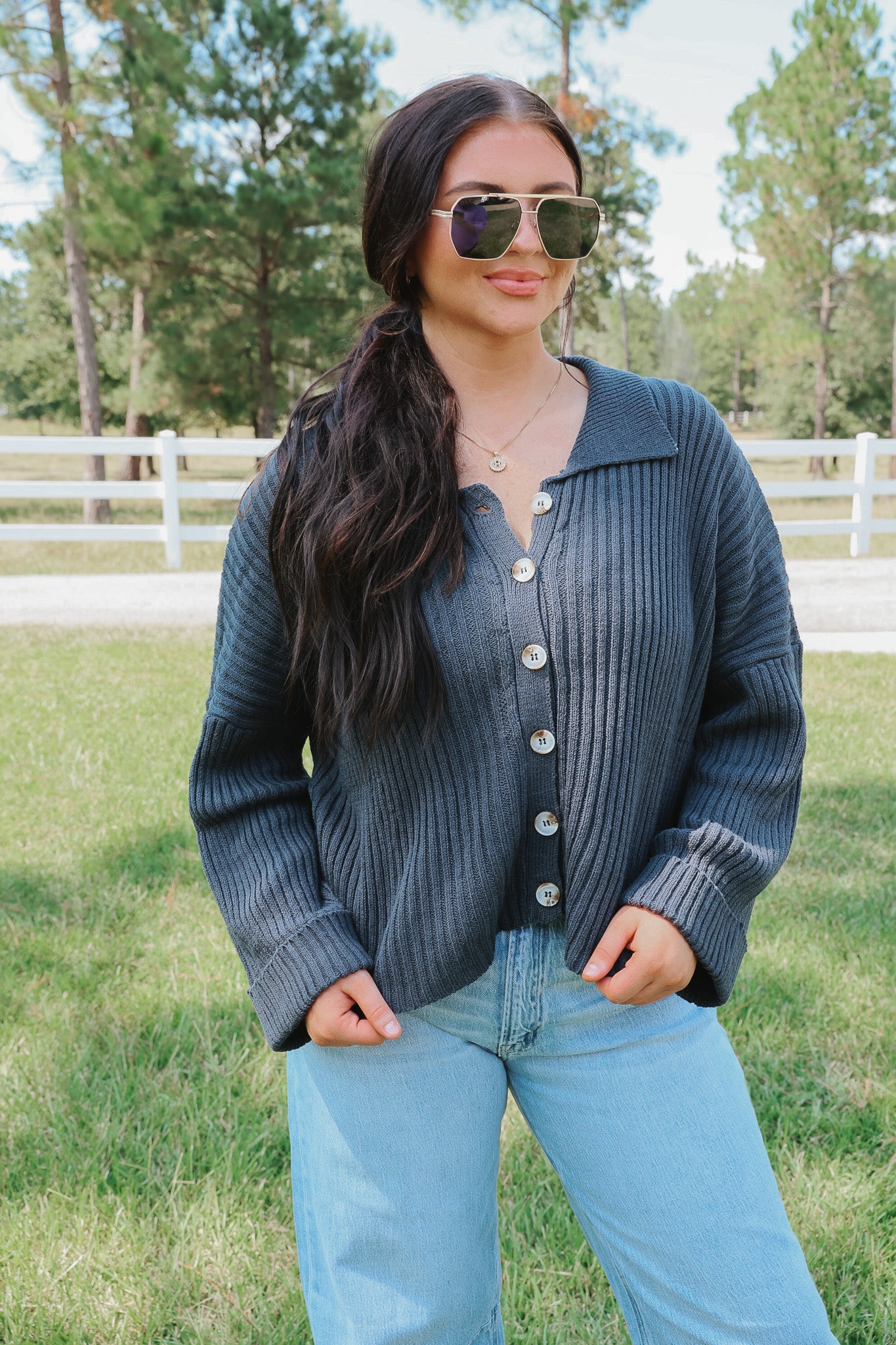 Still The One Navy Sweater