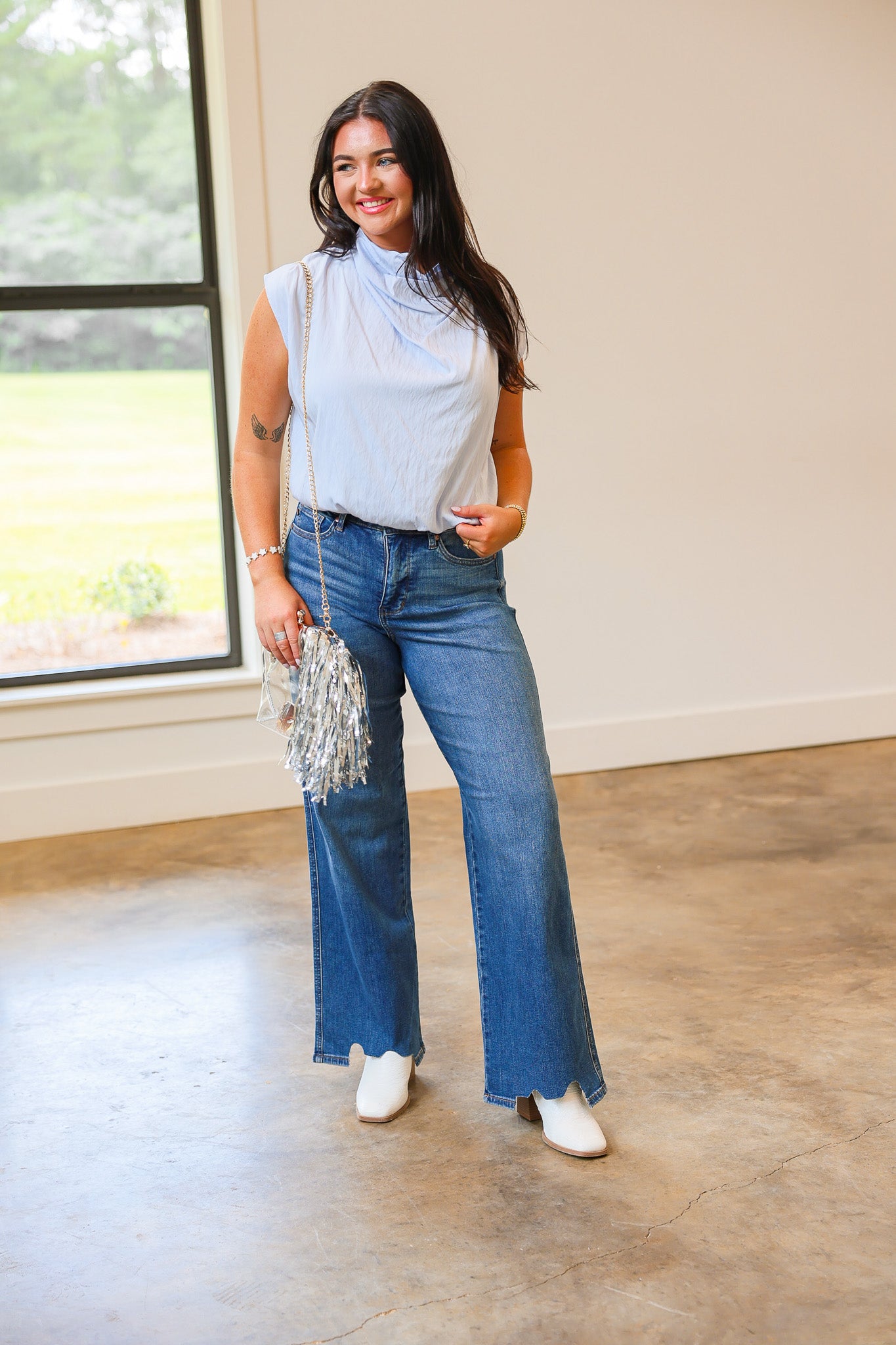 The Rebel Tummy Control Wide Leg Jeans