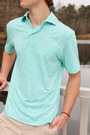 Southern Marsh In Flight Flyline Performance Polo in Antigua Blue