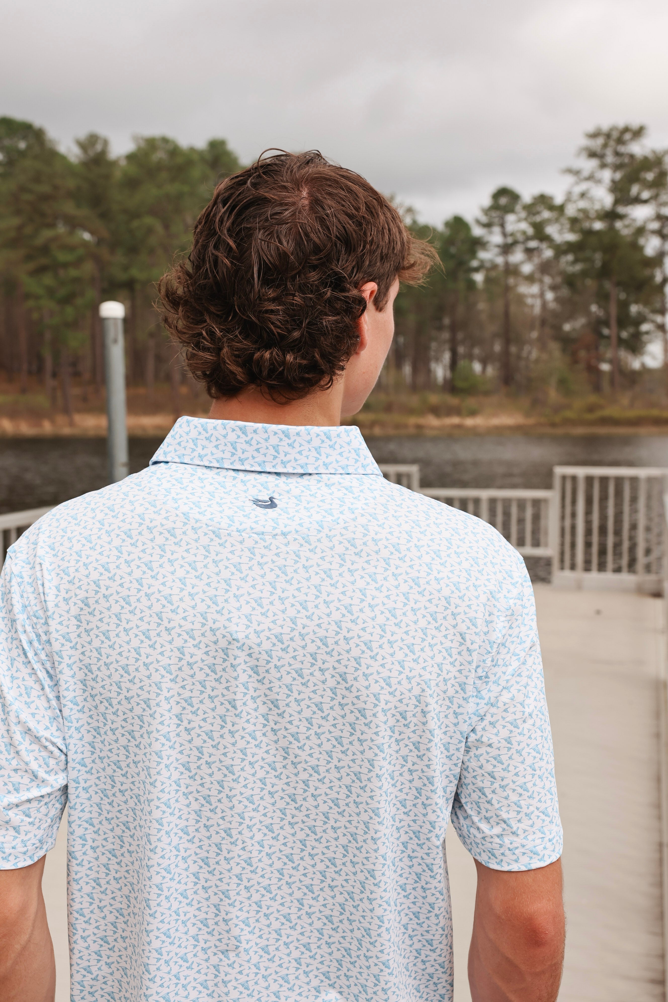 Southern Marsh In Flight Flyline Performance Polo in White