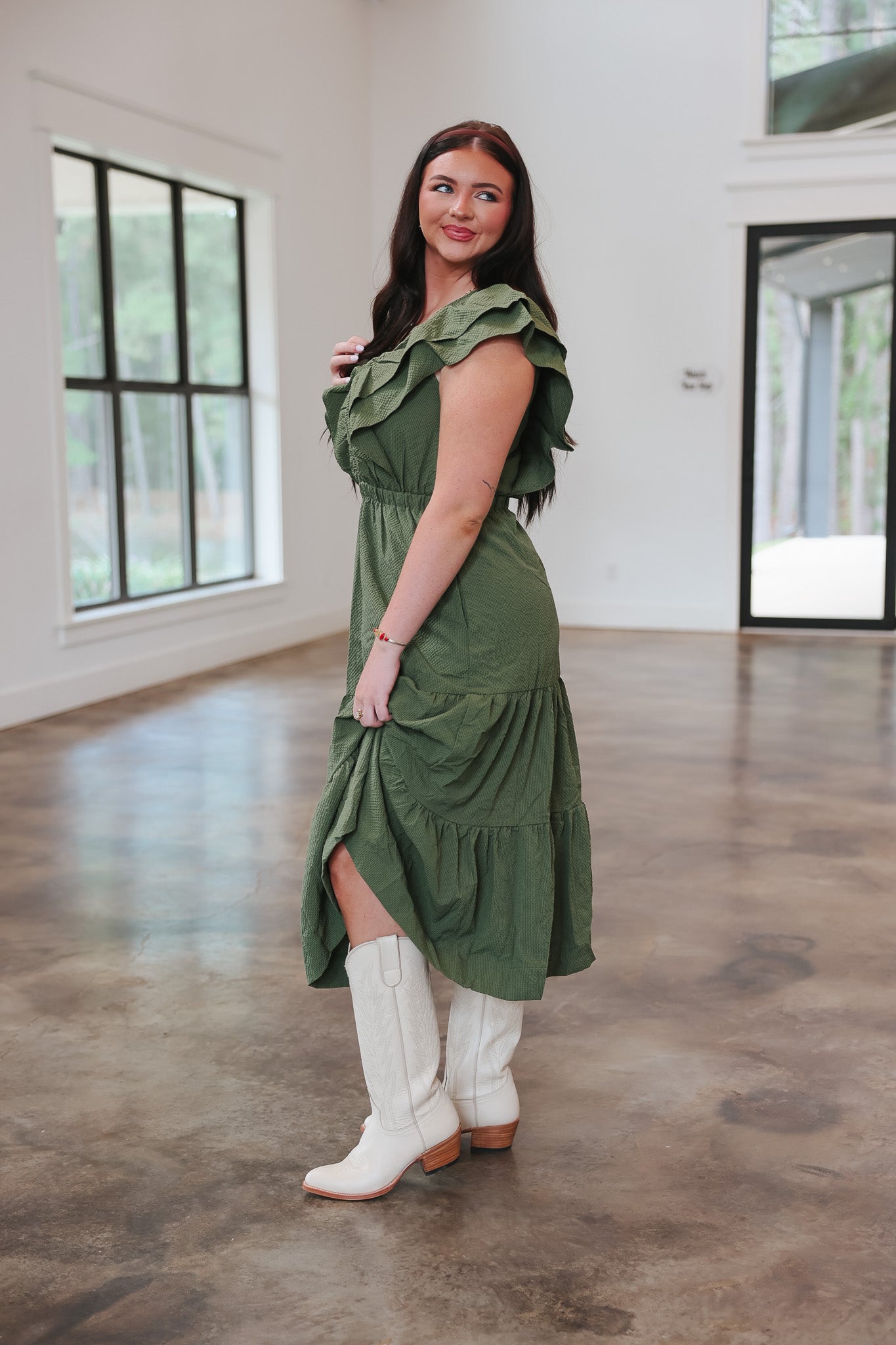 First Pick Olive Maxi Dress