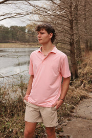 Coastal Cotton Men's Performance Polo in Tangerine