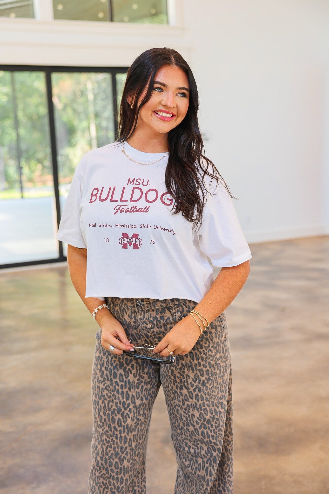 MSU Shot Off White Tee