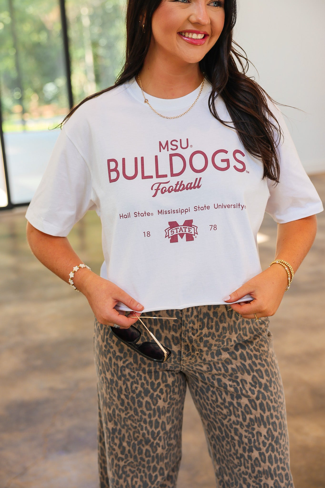 MSU Shot Off White Tee