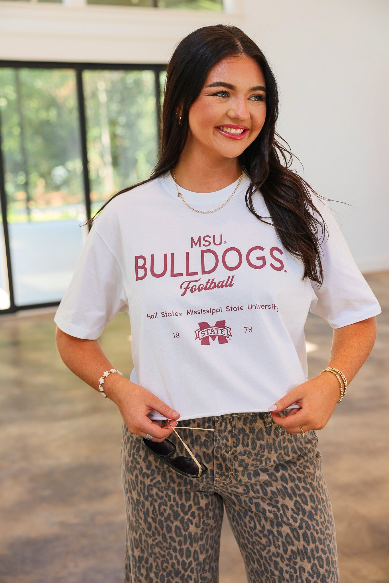 MSU Shot Off White Tee