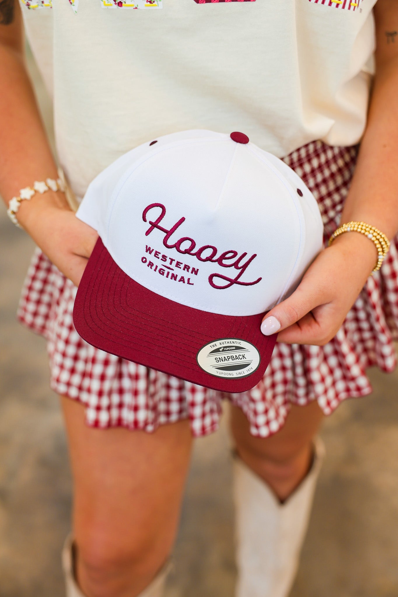 Hooey "OG" White/Maroon Cap