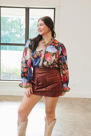 Harvest Bloom Black Top