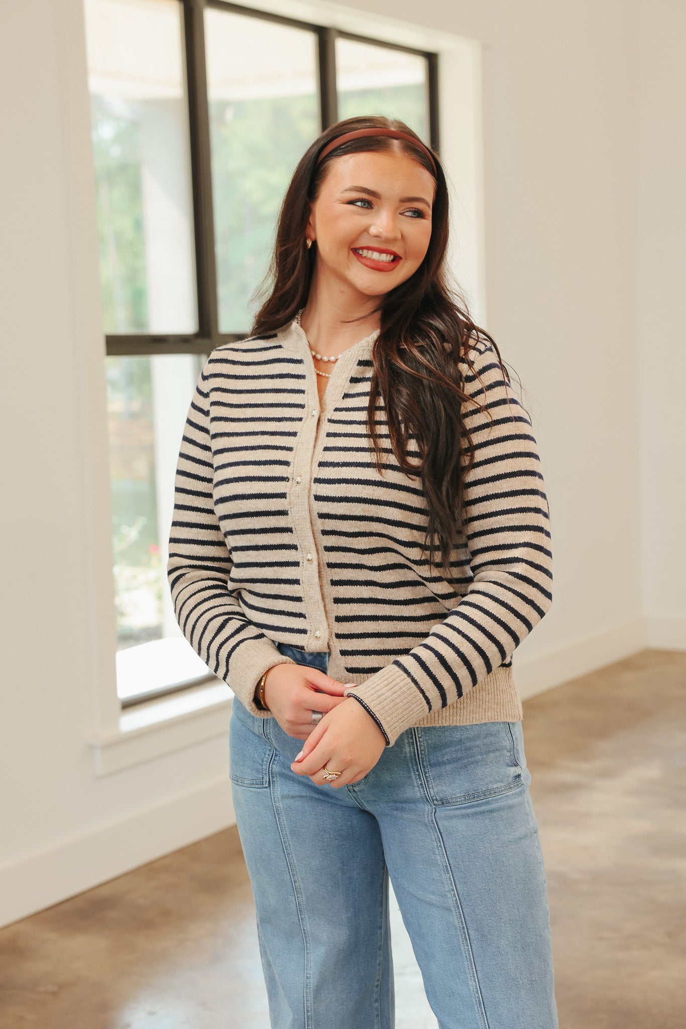 Posh Moment Striped Cardigan