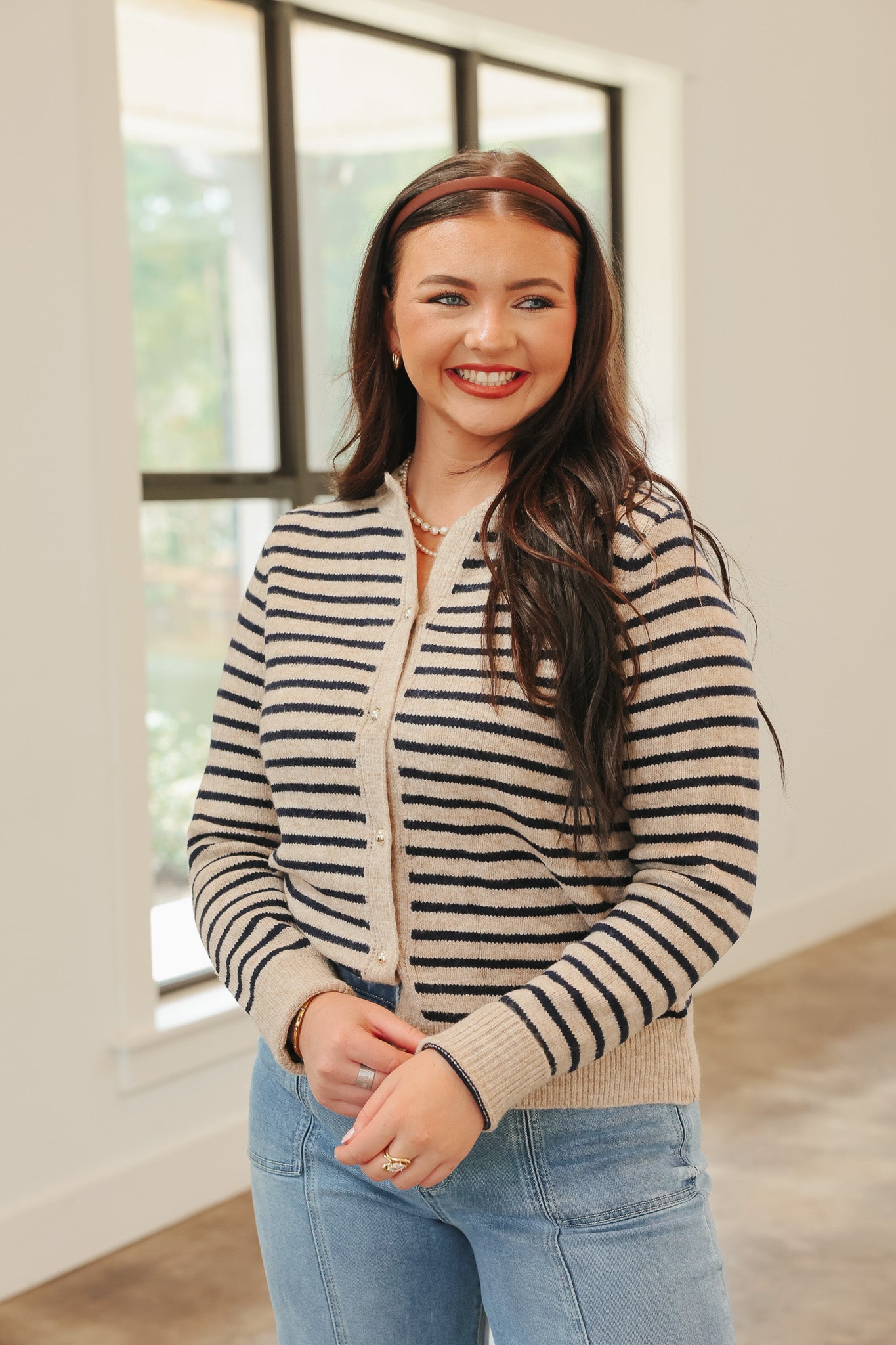 Posh Moment Striped Cardigan