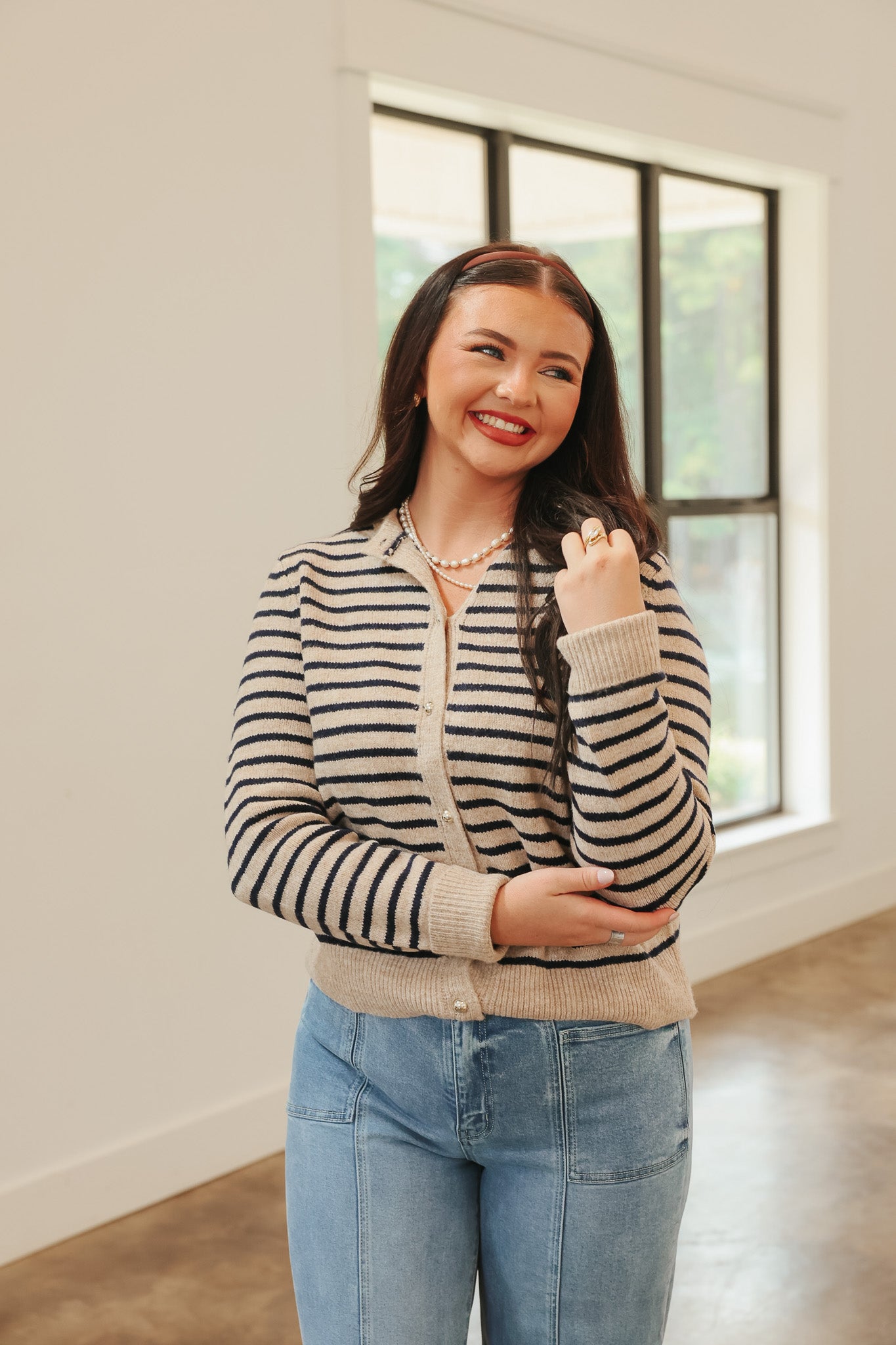 Posh Moment Striped Cardigan