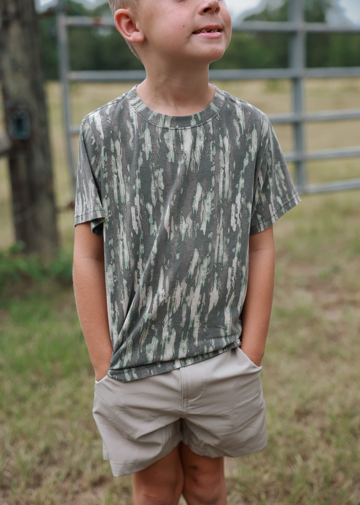 Burlebo Toddler & Youth Vintage Washed T-Shirt in Midland Camo