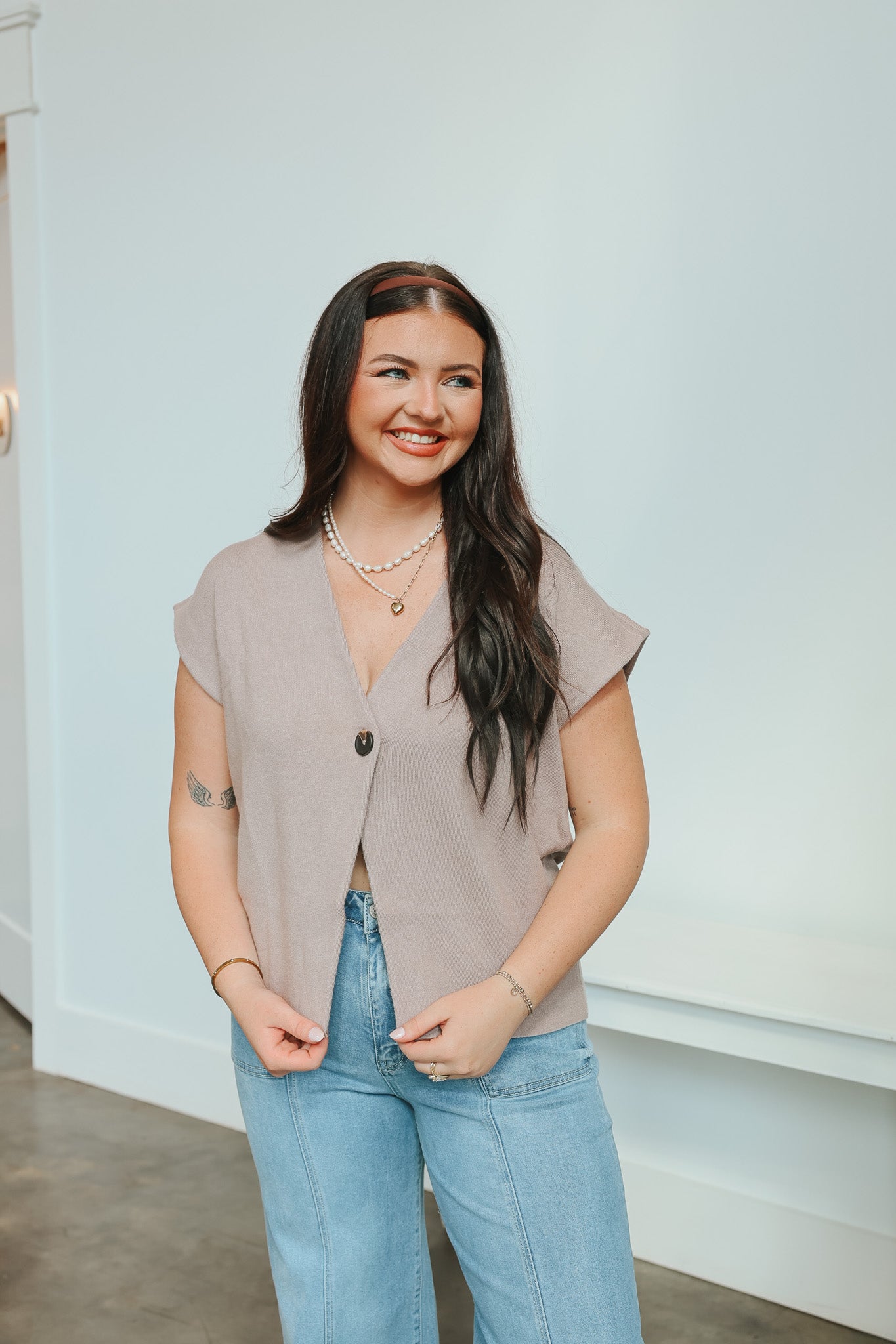 Bold Moves Light Mocha Vest