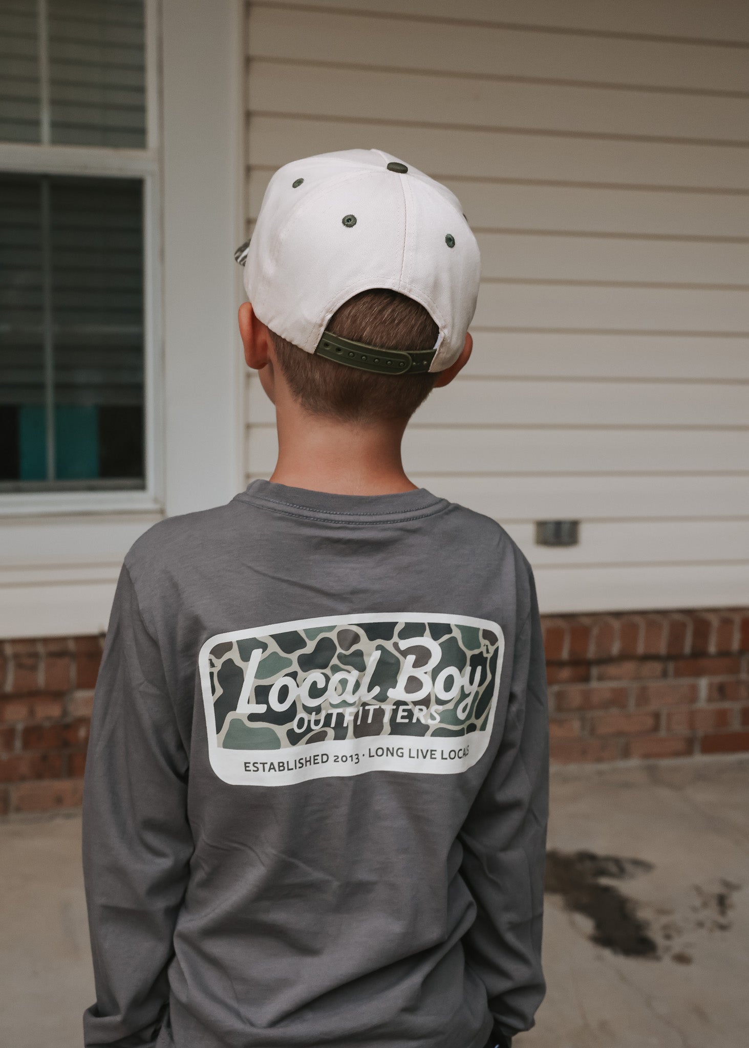 Local Boy Youth Brush Camo Logo Long Sleeve T-Shirt