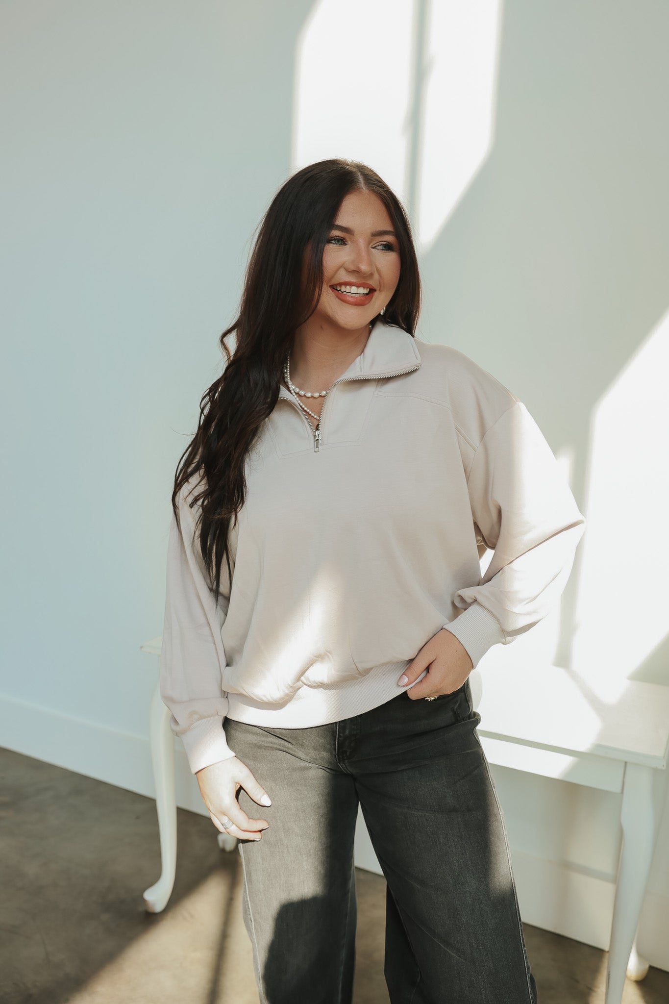 Casual Comforts Taupe Sweatshirt