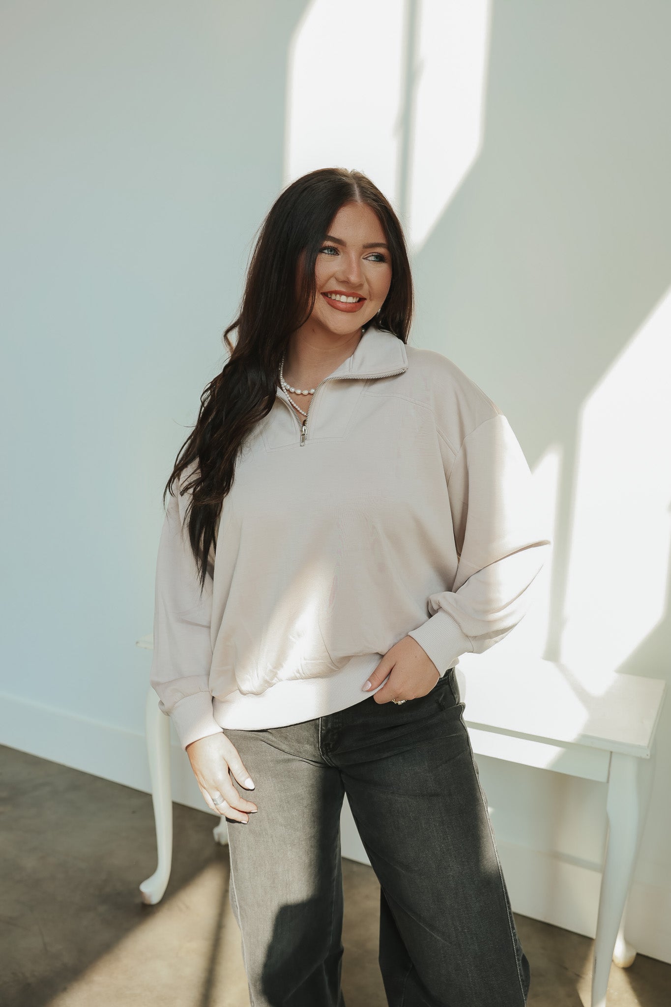 Casual Comforts Taupe Sweatshirt