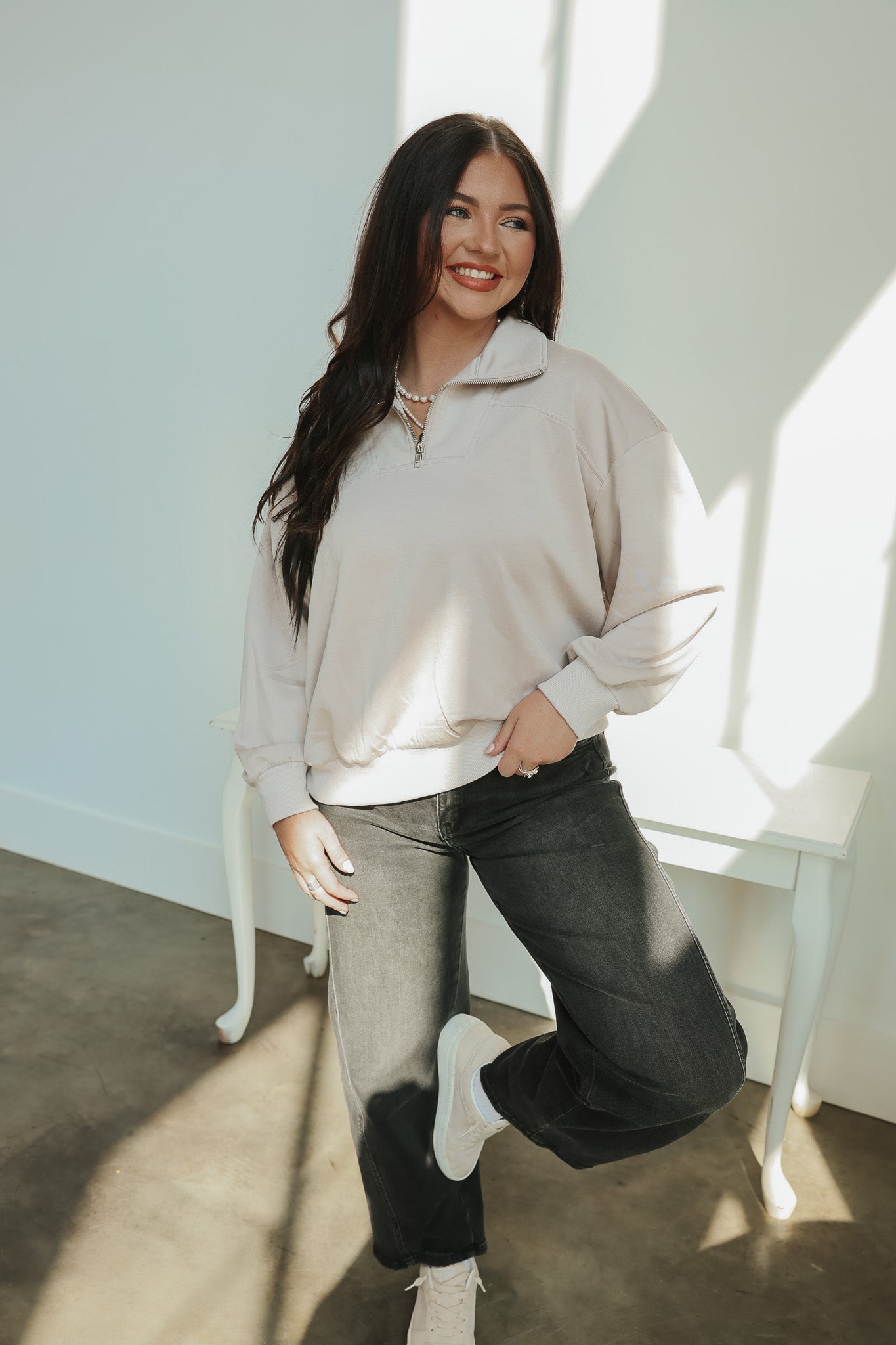 Casual Comforts Taupe Sweatshirt