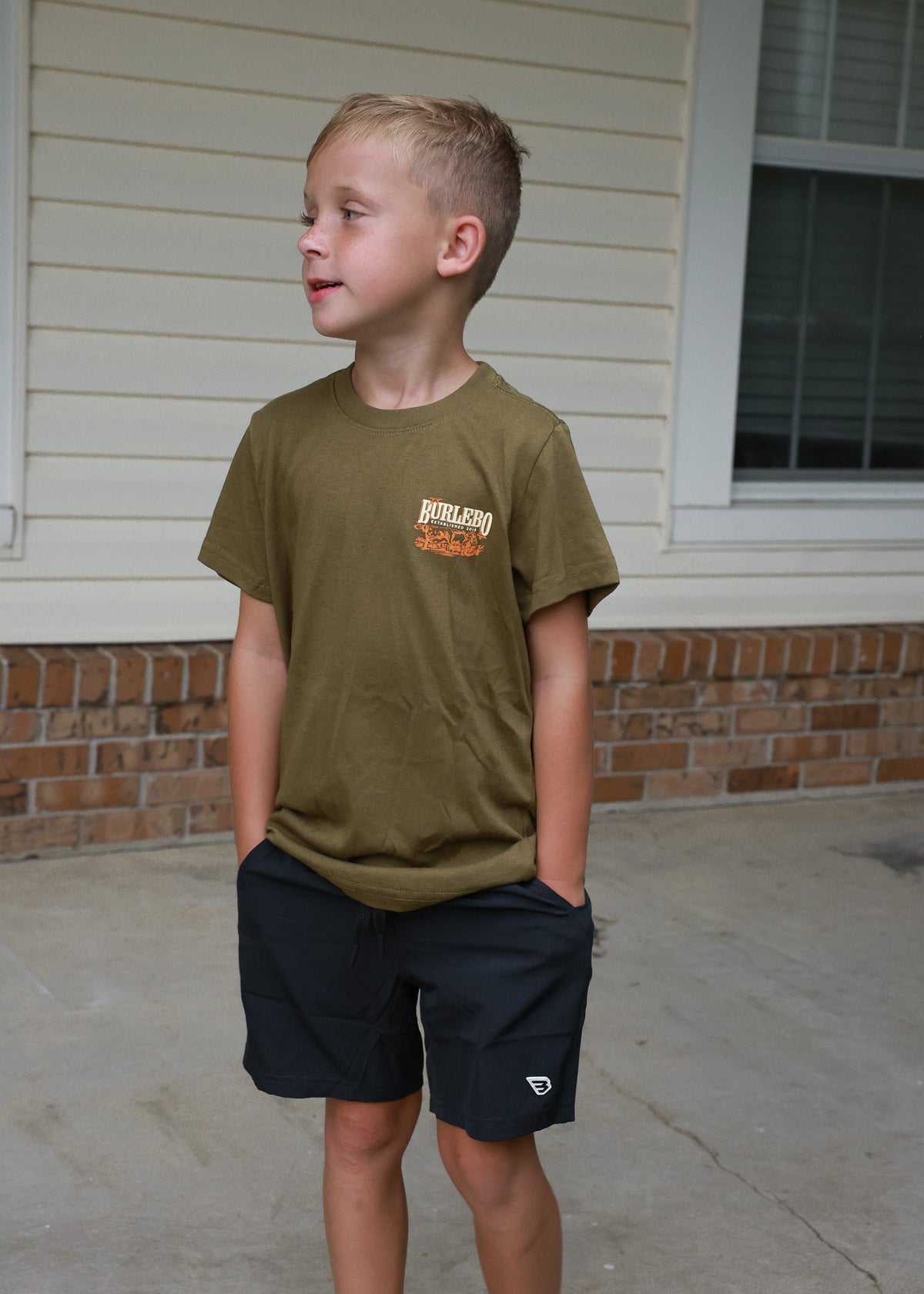 Burlebo | Toddler & Youth Hunting Dogs T-Shirt in Hunter Green
