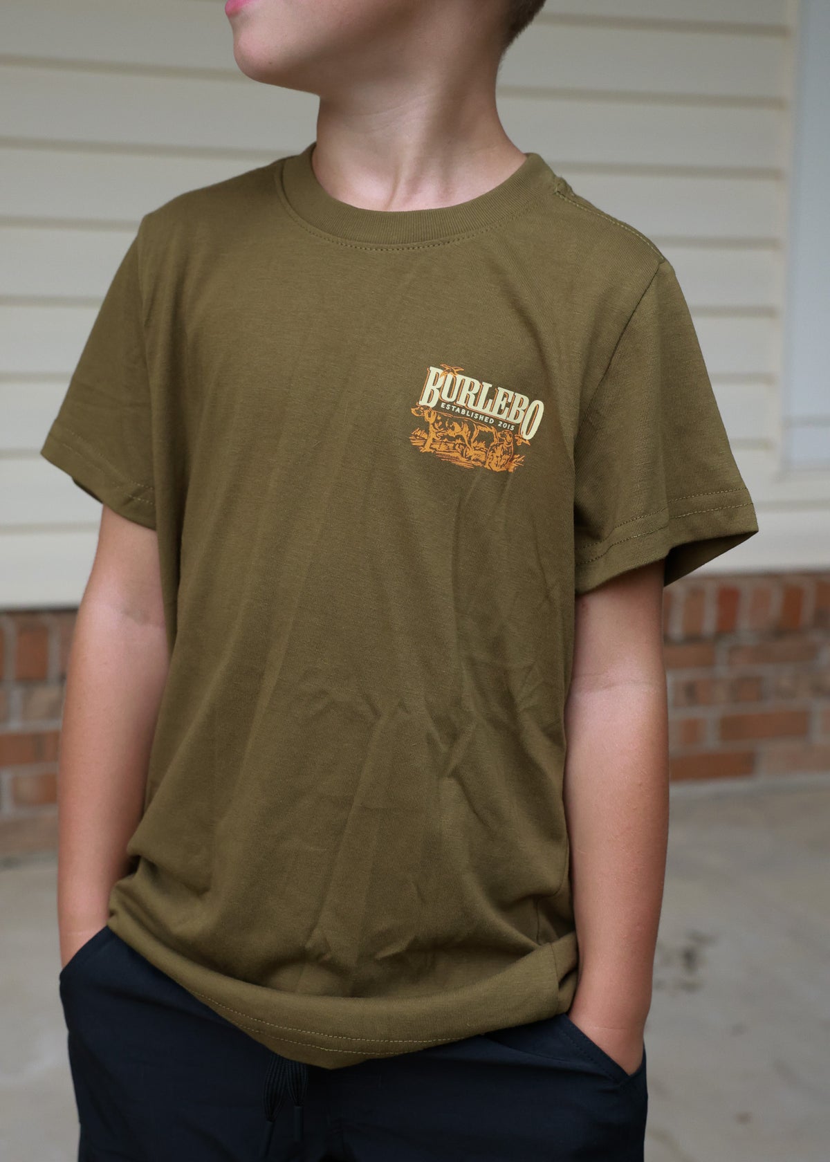 Burlebo | Toddler & Youth Hunting Dogs T-Shirt in Hunter Green