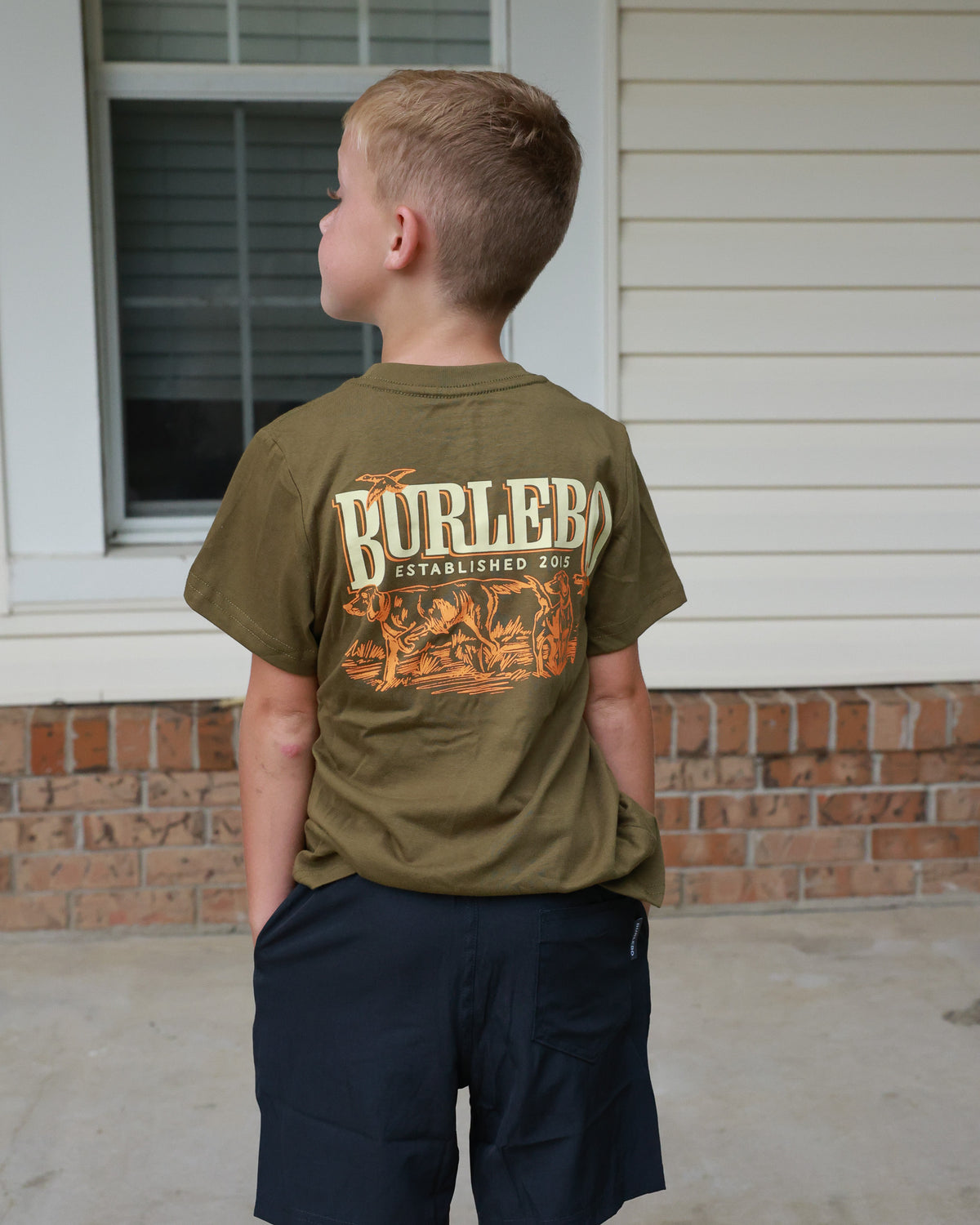 Burlebo | Toddler & Youth Hunting Dogs T-Shirt in Hunter Green