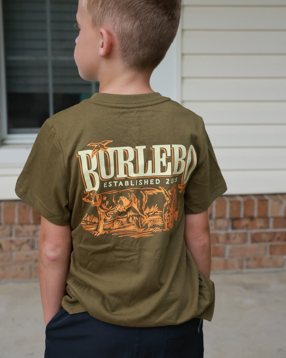 Burlebo | Toddler & Youth Hunting Dogs T-Shirt in Hunter Green