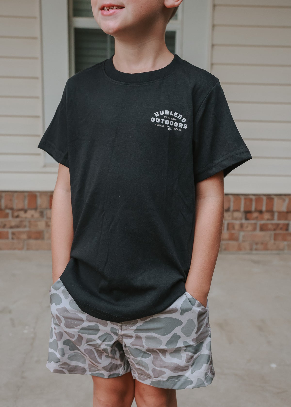 Burlebo | Toddler & Youth Outdoors Logo T-Shirt - Black