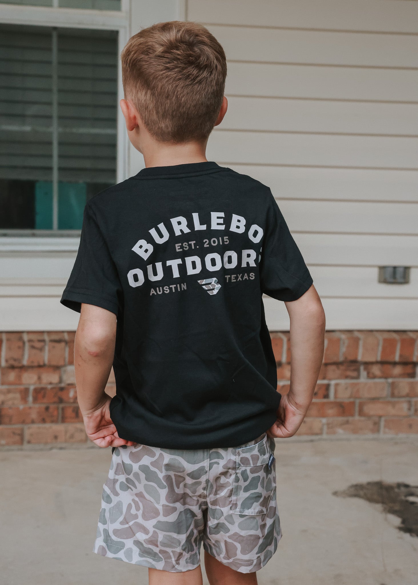 Burlebo Toddler & Youth Outdoors Logo T-Shirt in Black