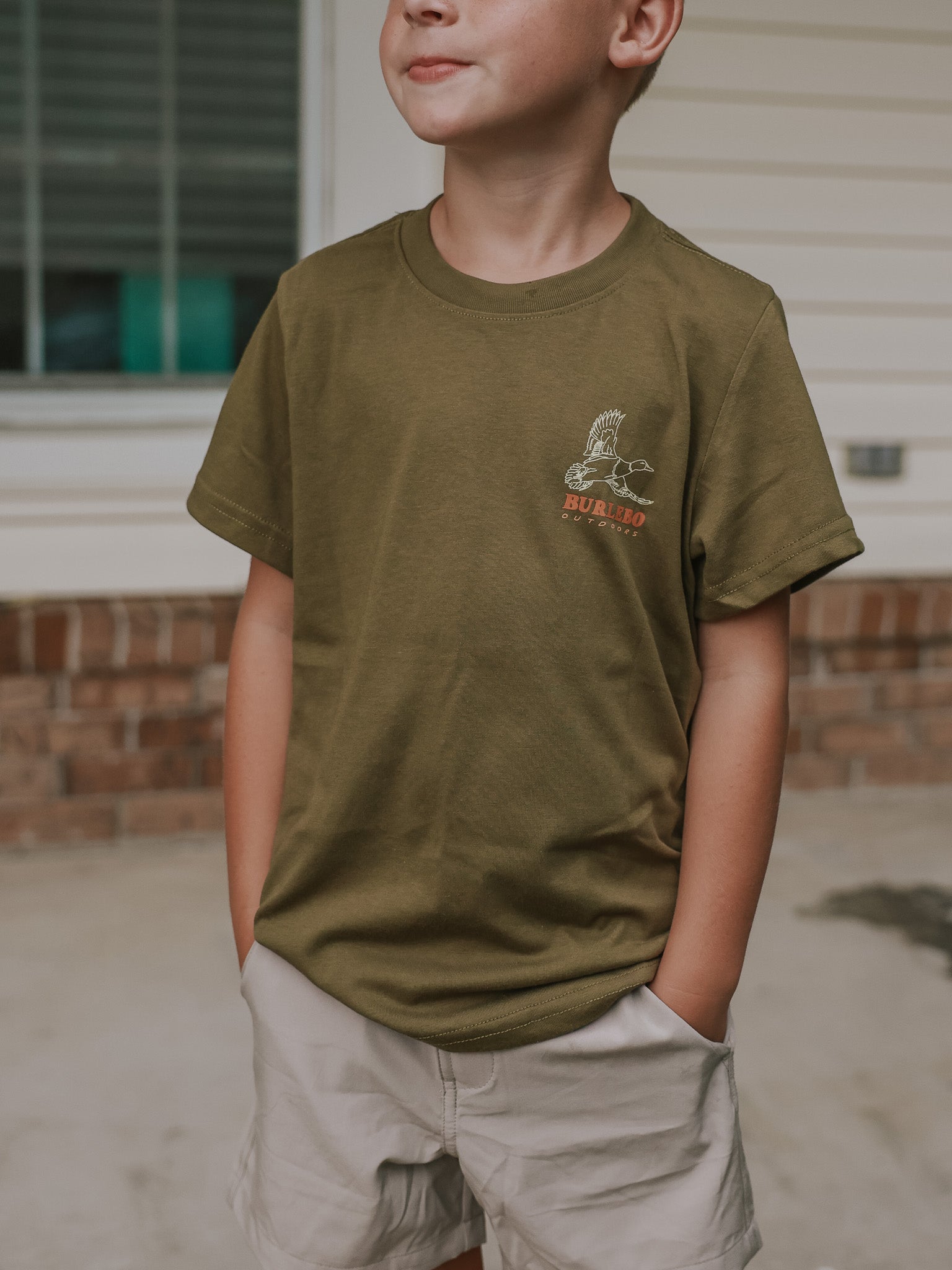 Burlebo Toddler & Youth Duck Wild T-Shirt in Hunter Green