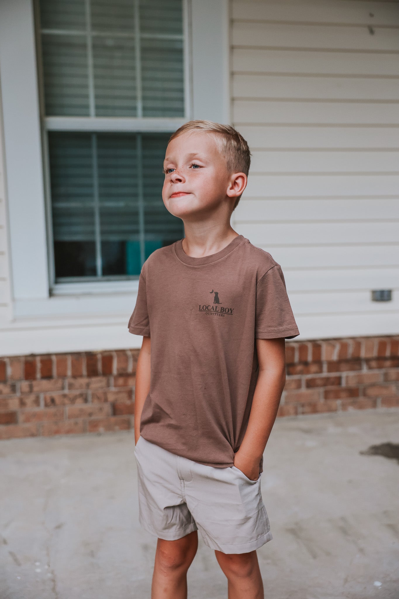 Youth Local Boy Old School Antler Oval T-Shirt