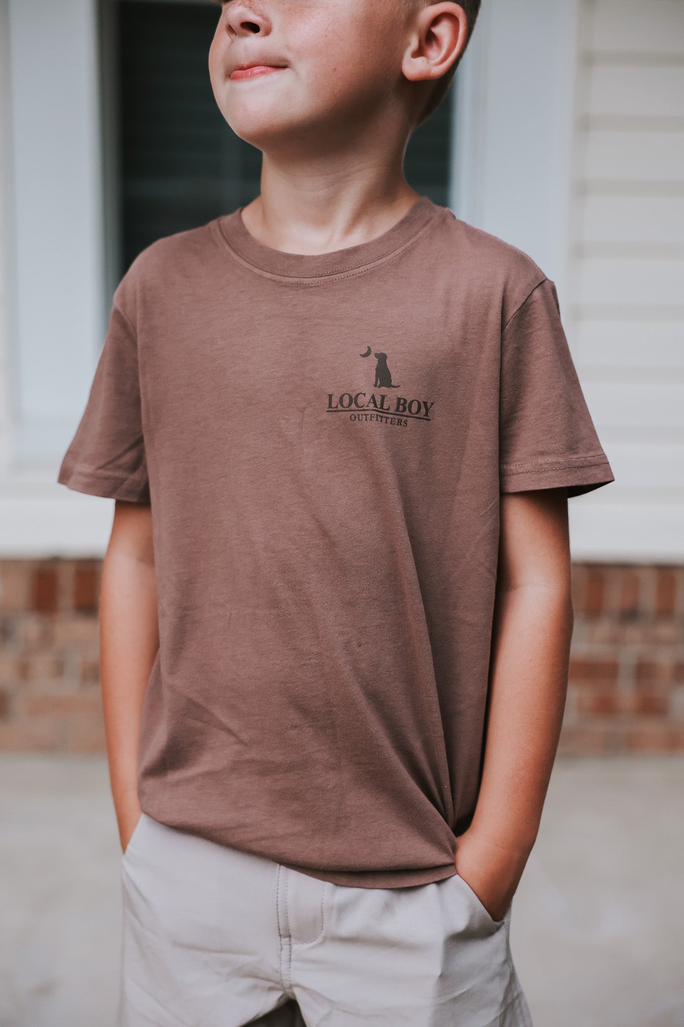 Youth Local Boy Old School Antler Oval T-Shirt