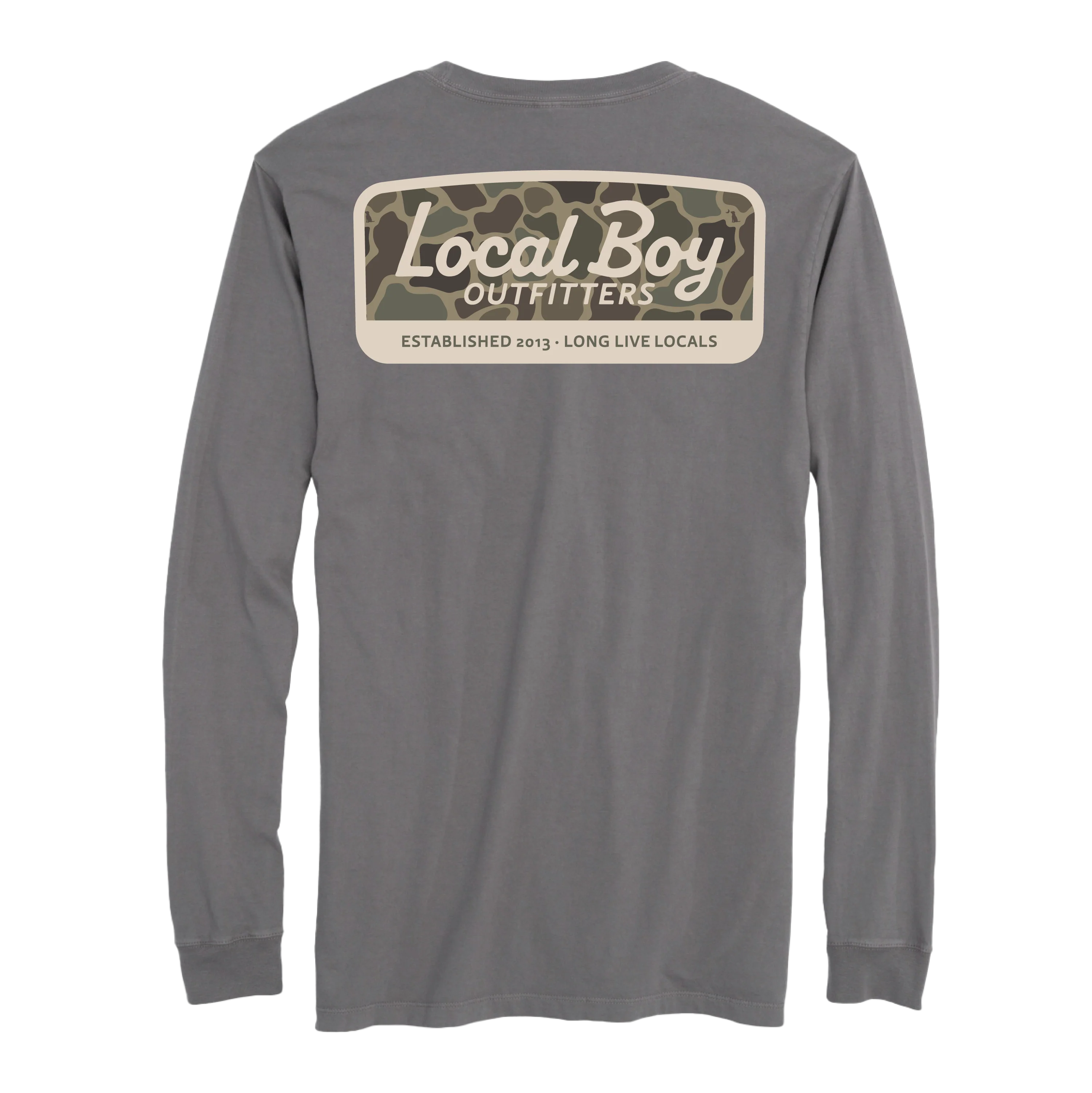 Local Boy Youth Brush Camo Logo Long Sleeve T-Shirt