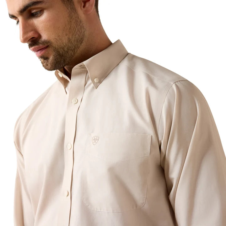 Ariat | Men's Wrinkle Free Classic Fit Shirt in Tan
