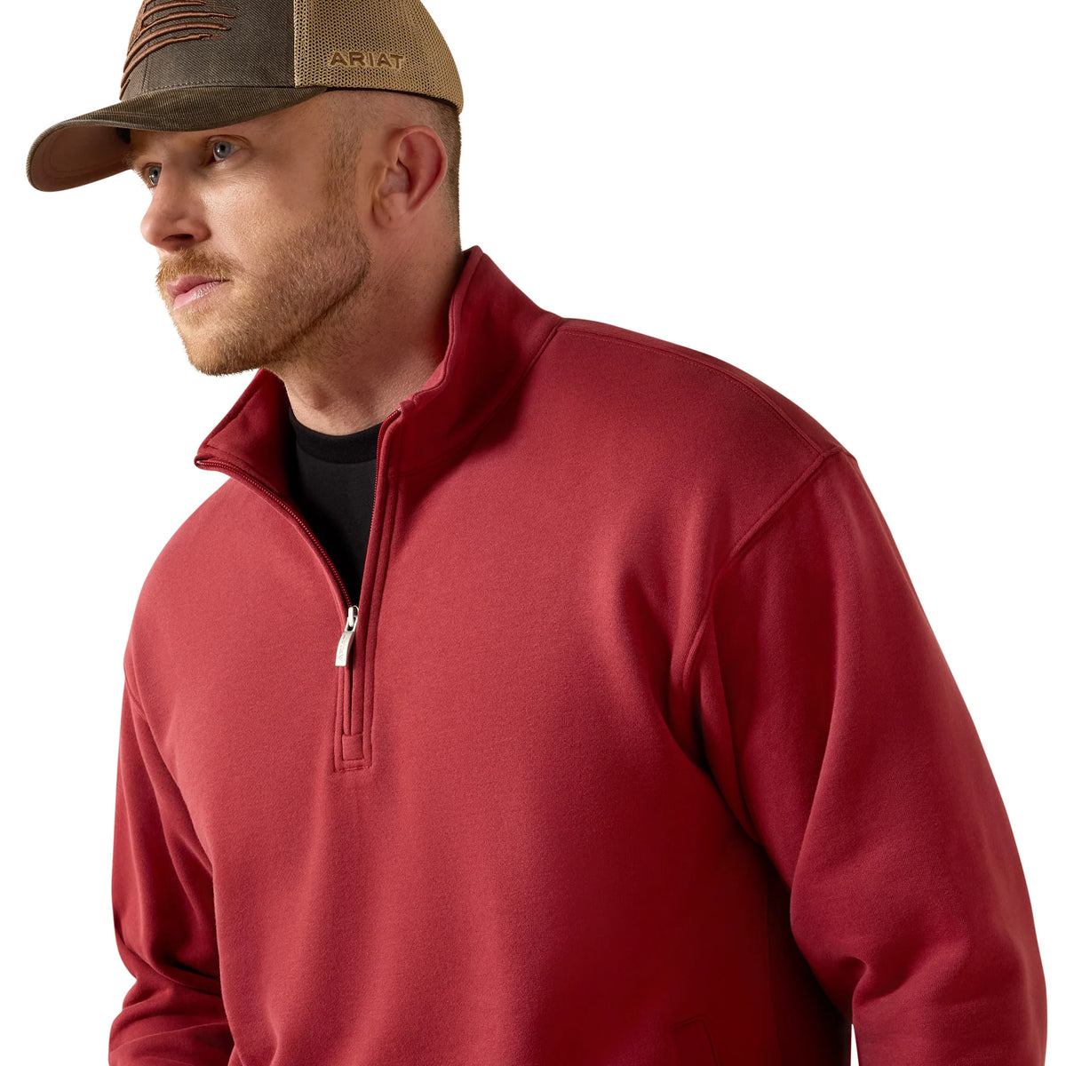 Ariat | Men's Core 1/4 Zip Sweatshirt - Brick Red