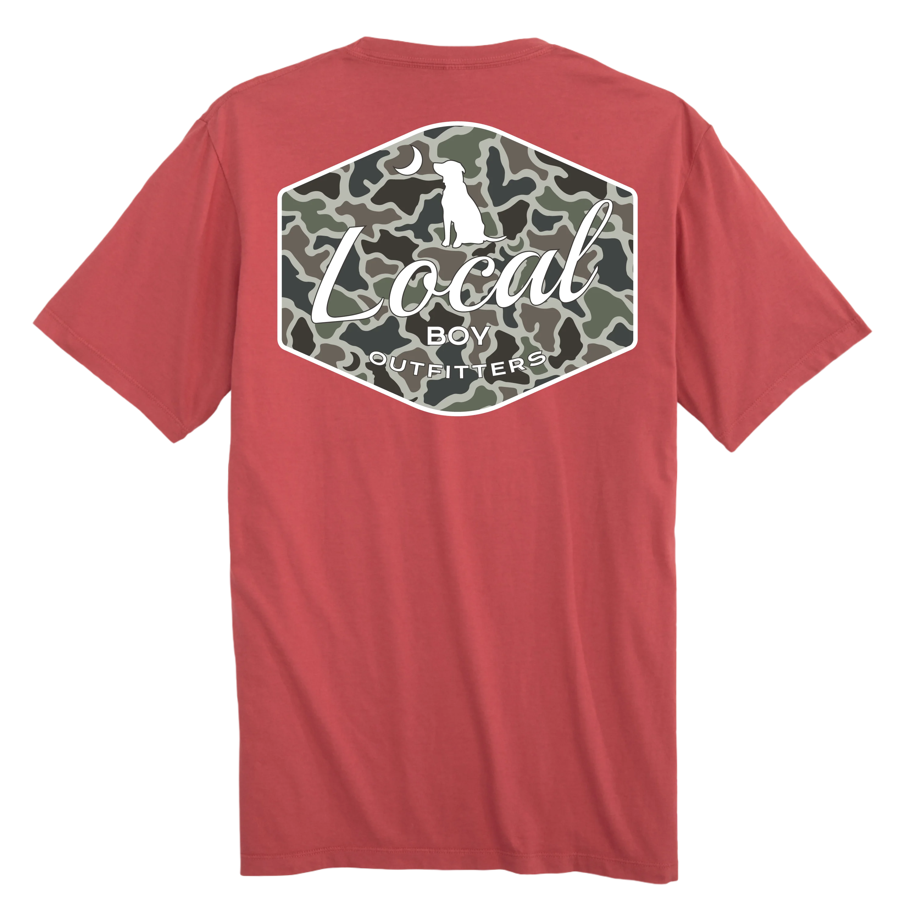 Local Boy Youth Dog & Moon Camo Badge T-Shirt