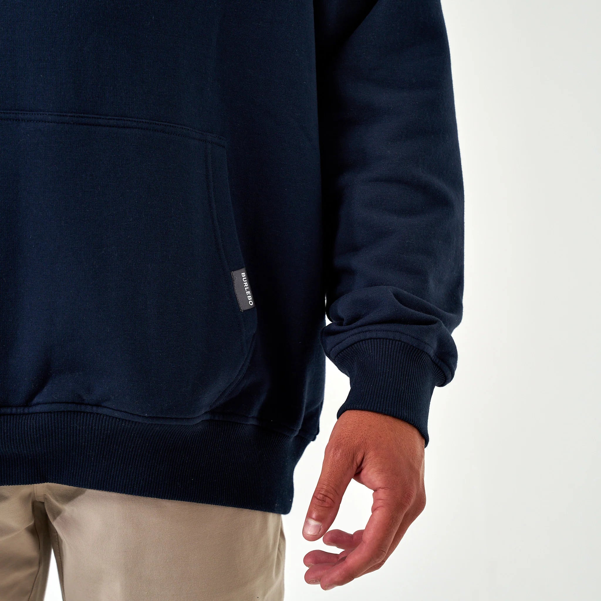 Men's Burlebo Fleece Hoodie - Old School Duck Hunt - Navy