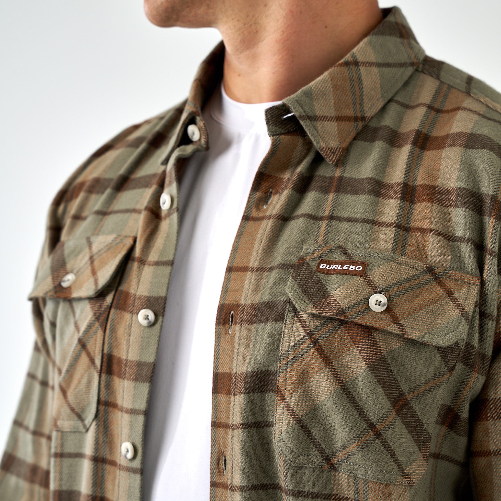 Men's Burlebo Flannel Shirt - Timber Brown