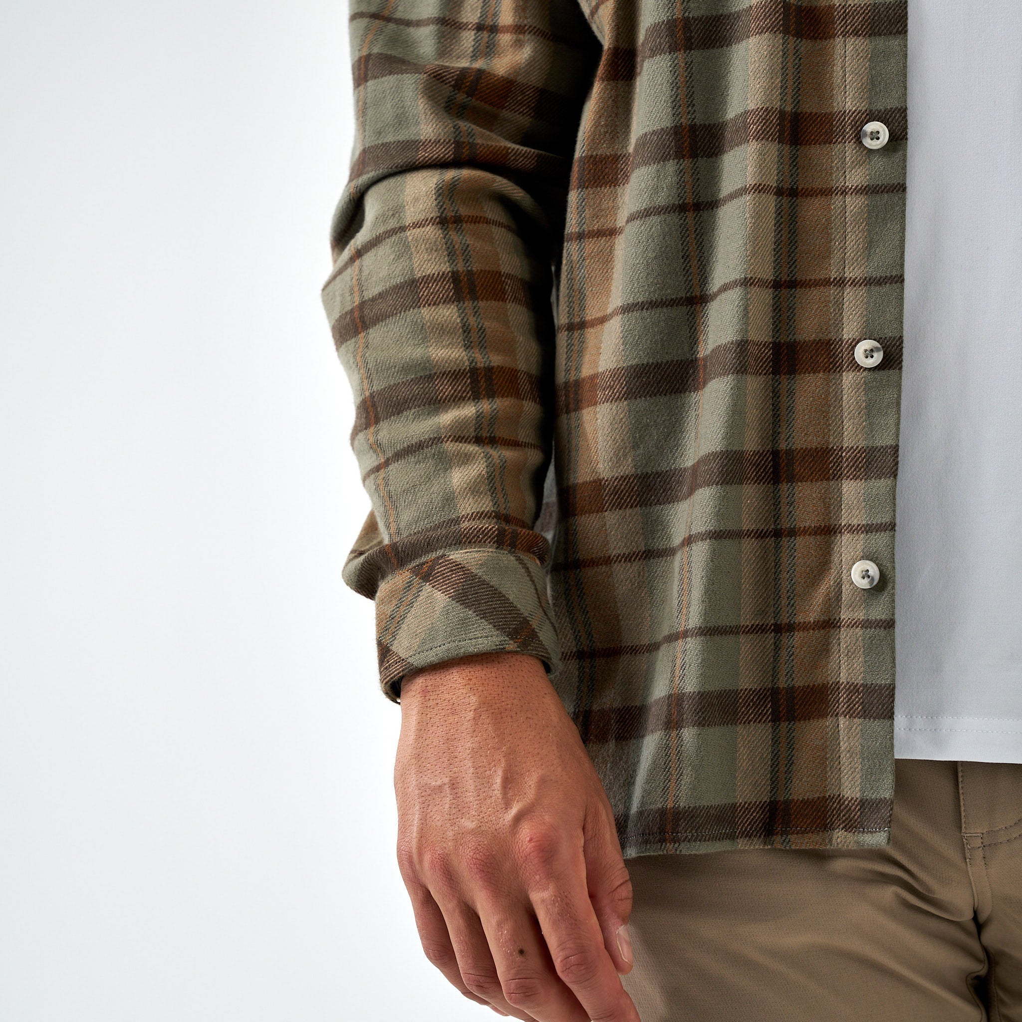 Men's Burlebo Flannel Shirt - Timber Brown