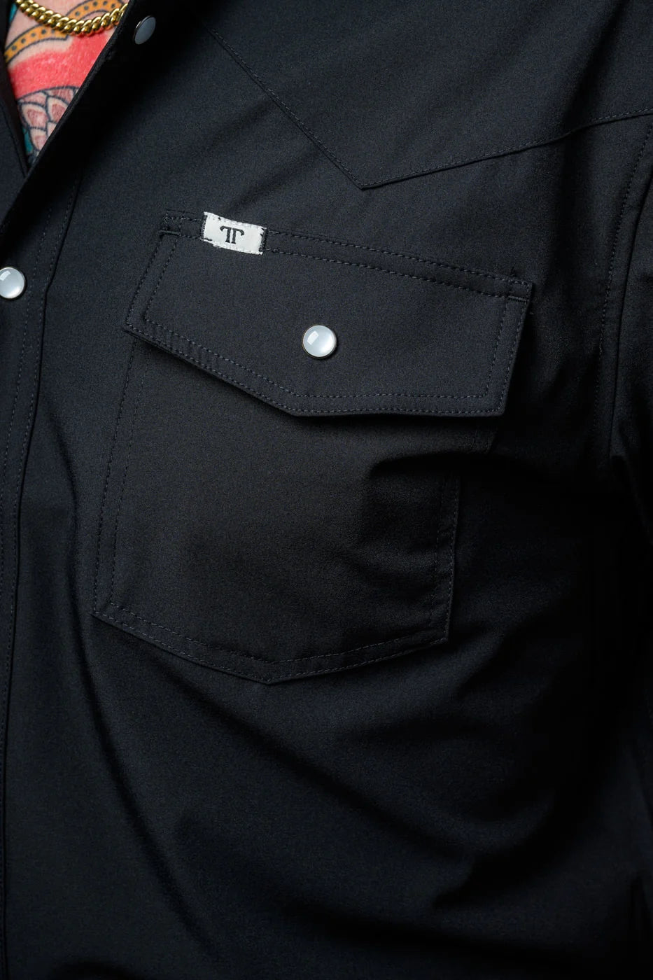 Ferrell | CORE Black - Long Sleeve Pearl Snap Shirt