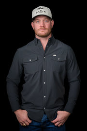Ferrell CORE - Grey Long Sleeve Snap Shirt