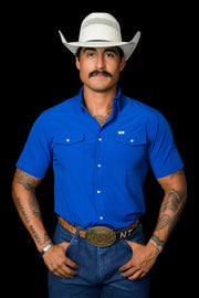 Ferrell CORE - Cobalt Blue Short Sleeve Snap Shirt