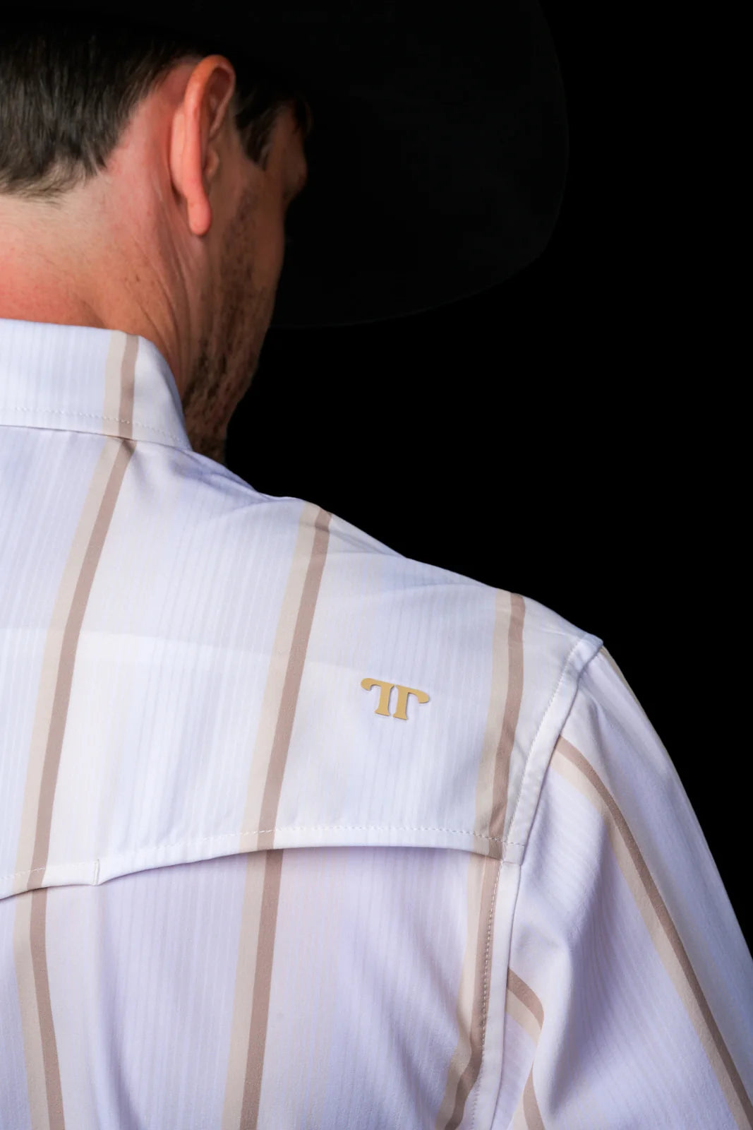 Ferrell | The Tristan in Cream - Long Sleeve Pearl Snap Shirt