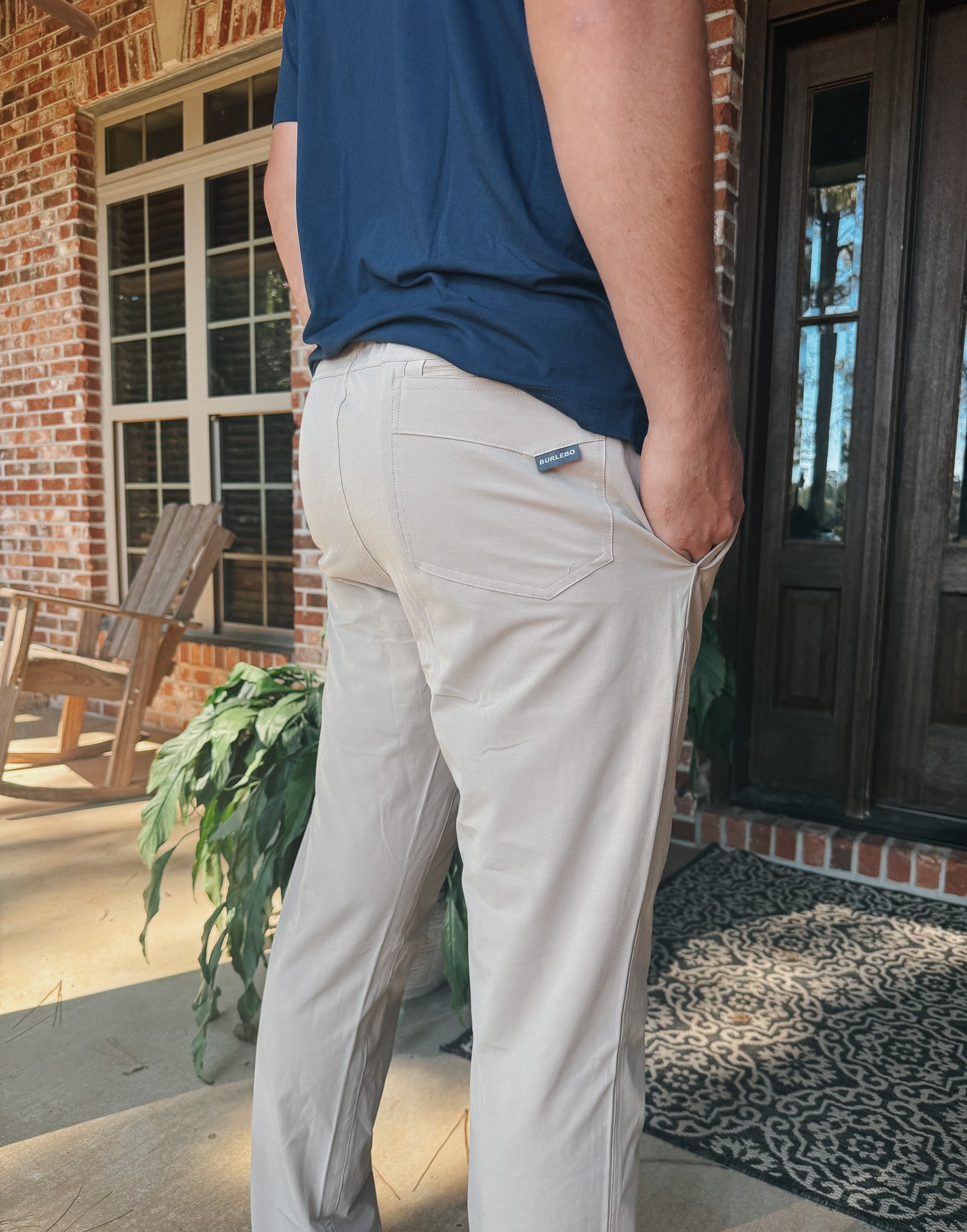 Burlebo Men's Performance Pants in Cobblestone