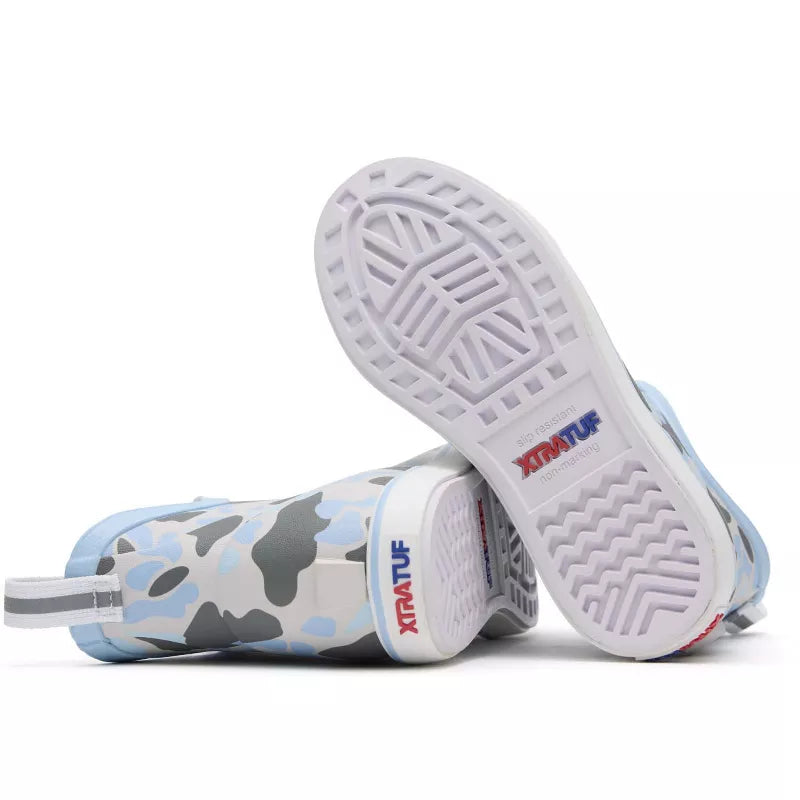 Little Kid's Xtratuf Ankle Deck Boots in Ice Duck Camo