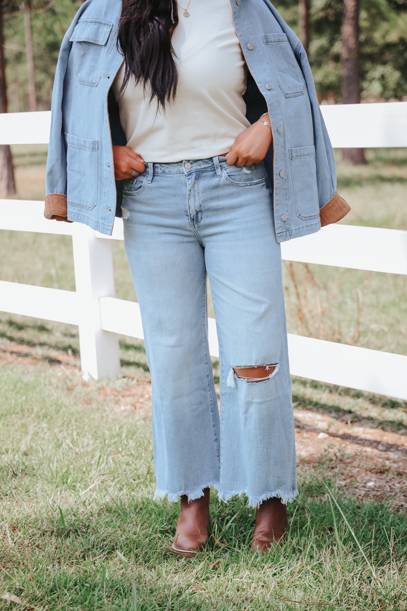 The Tilly High Rise Crop Wide Leg Jeans