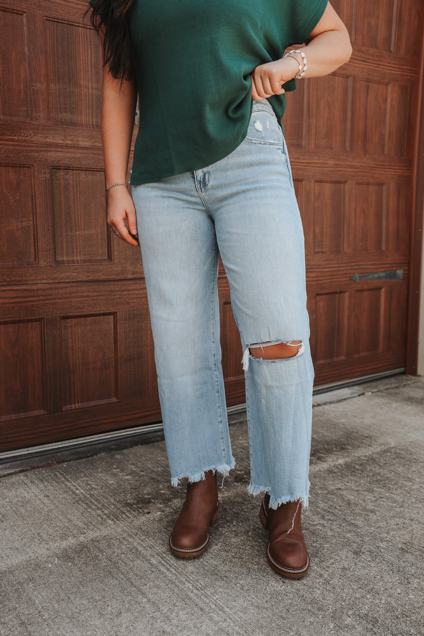 The Tilly High Rise Crop Wide Leg Jeans