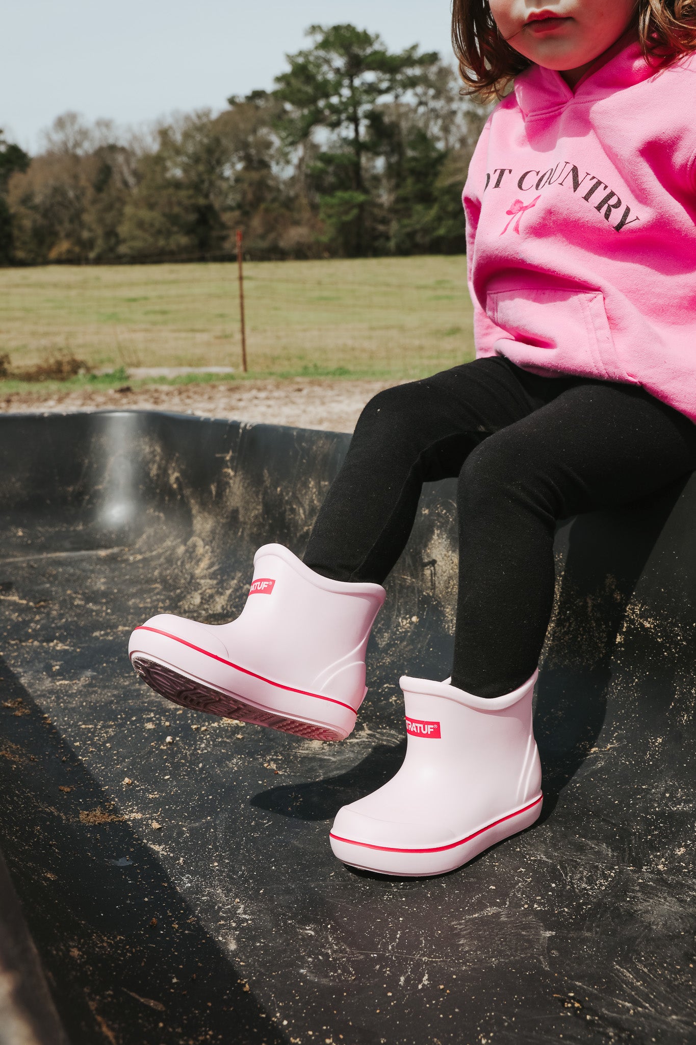 Big Kid's Tufs Pink Ankle Deck Boot