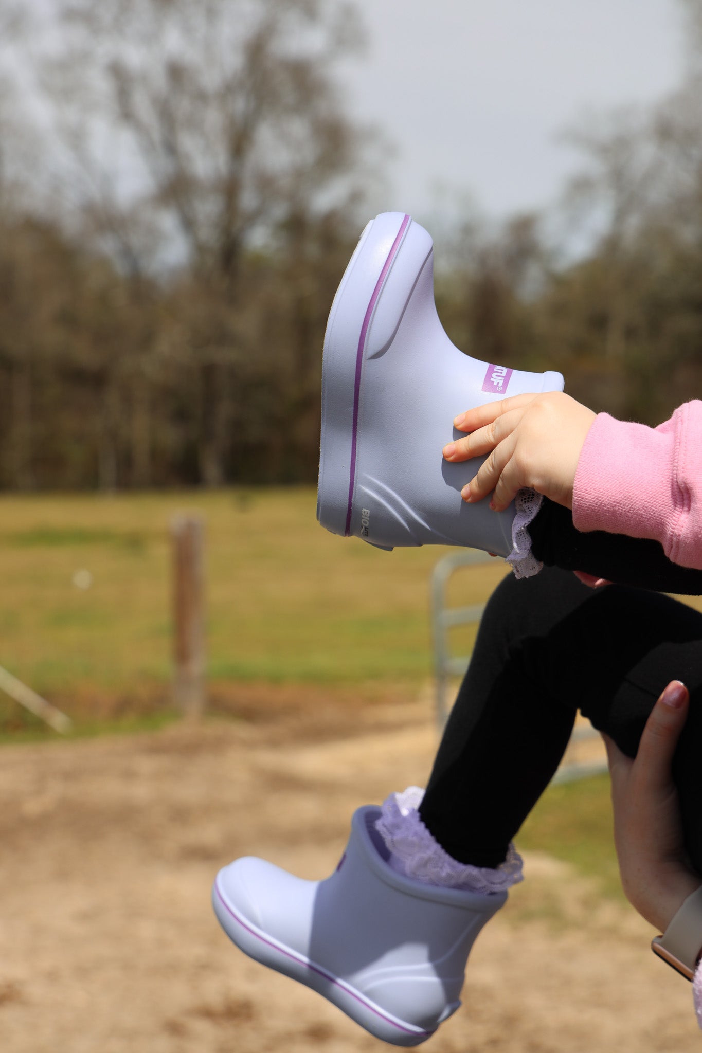 Little Kid's TUFS Light Blue Ankle Deck Boot
